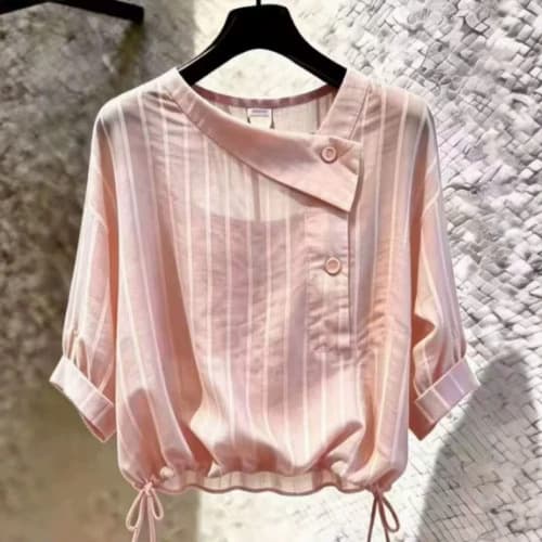 【Large Stock】2026 New Cross-Border Fashion Versatile French Style Commuter Chic Design Top for Women