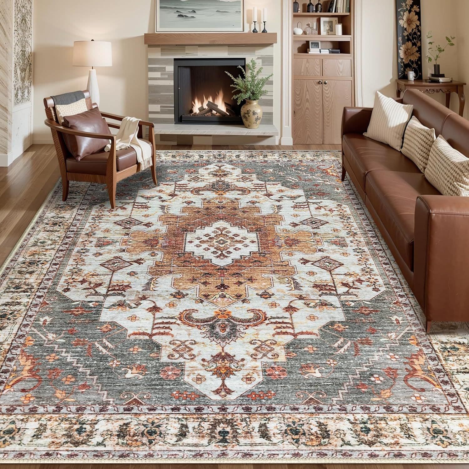 Cross-border TEMU carpet, living room, stain-resistant and easy to care for, bedroom bedside blanket, large area, fully covered, machine washable anti-slip mat