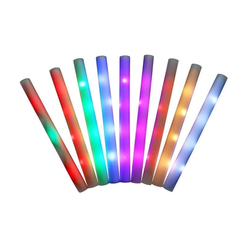 Custom logo foam glow sticks, concert luminous cheering foam sticks, electronic rainbow foam cheering props.
