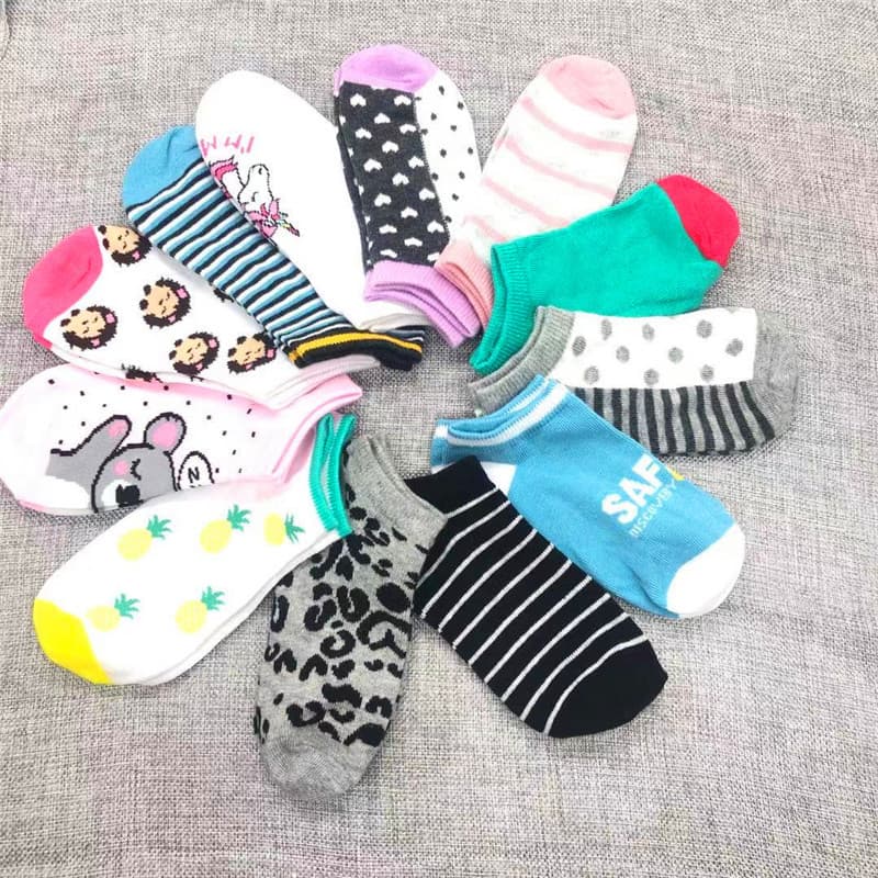 Boys and Girls Mesh Socks, Children's Socks, Spring and Autumn Girls' Summer Baby Cotton Socks, Cartoon Breathable Sweat-Absorbent Casual Versatile Socks