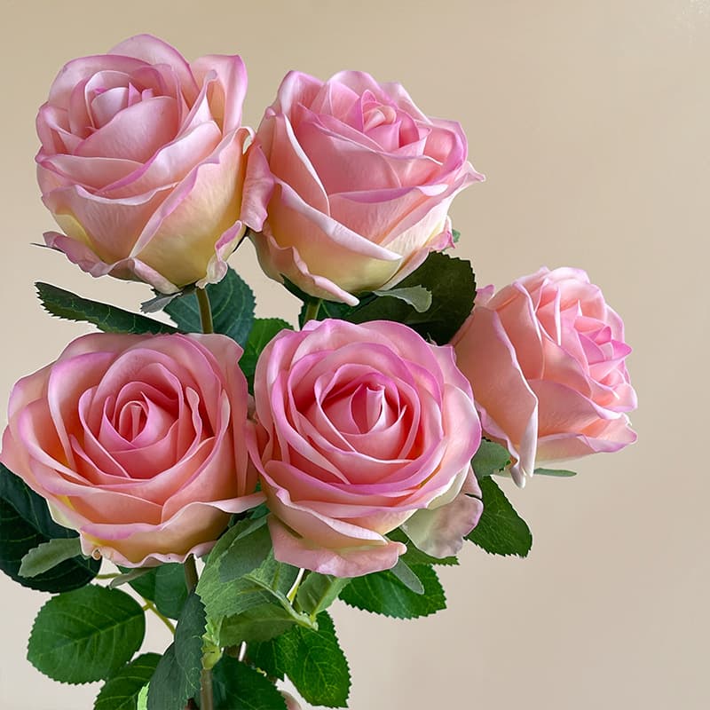 Realistic Touch Preserved Dry Rose Single Stem Bulgarian Rose Artificial Flower Decoration