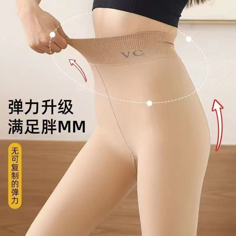 720-needle high-density water-gloss pants for bare legs, warm and cold-resistant autumn and winter nude-feeling plus velvet women's pantyhose thickened one
