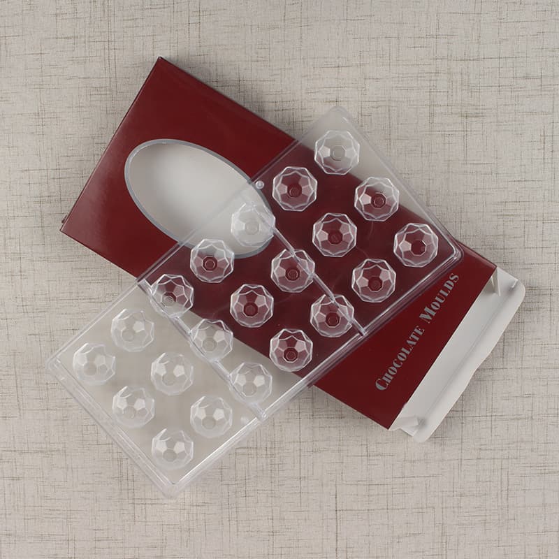 Chocolate mold rigid row transparent plastic acrylic mold rhombus one-piece multi-grid