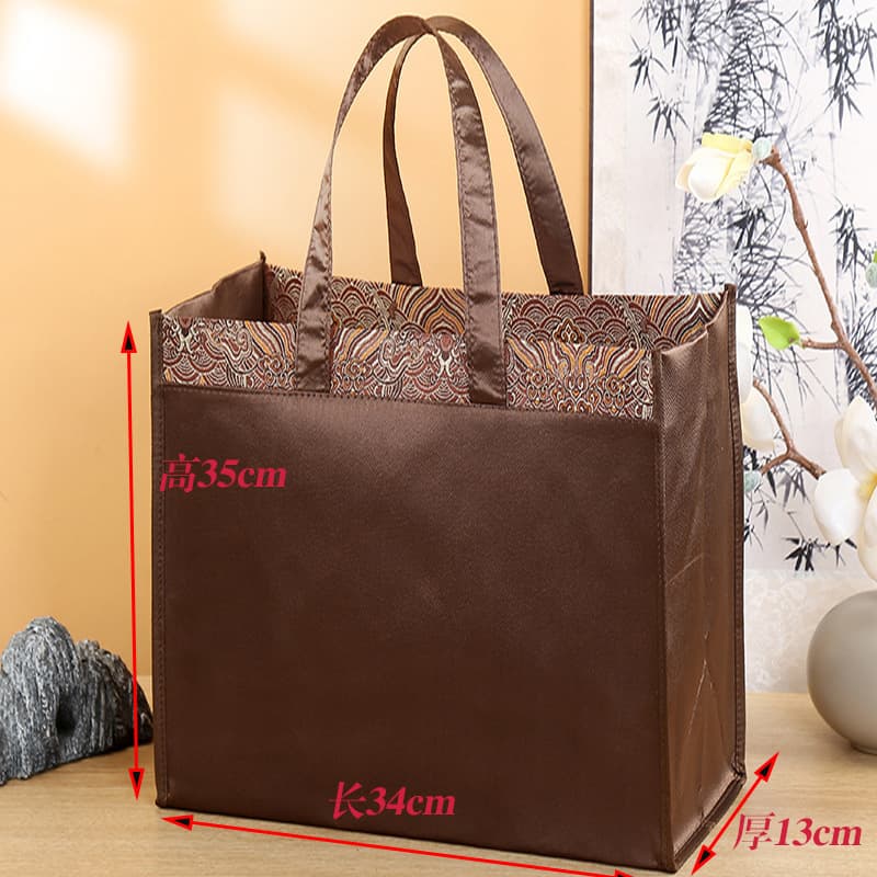 High-End Satin Silk Cloth Bag Tea Cake Loose Tea Leaf Bag Clothing Business Universal Gift Bag Square Gift Pouch