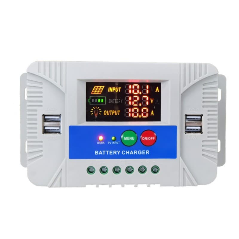 Custom Color Screen Luminous Display 12V 24V 30A Solar Charge Controller PV Solar Charge Controller