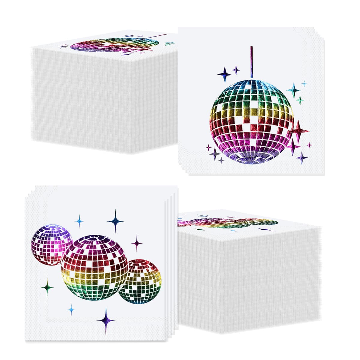 Cross-border Amazon Napkins New Colorful Disco Glitter Birthday Decoration Disposable Party Tissue