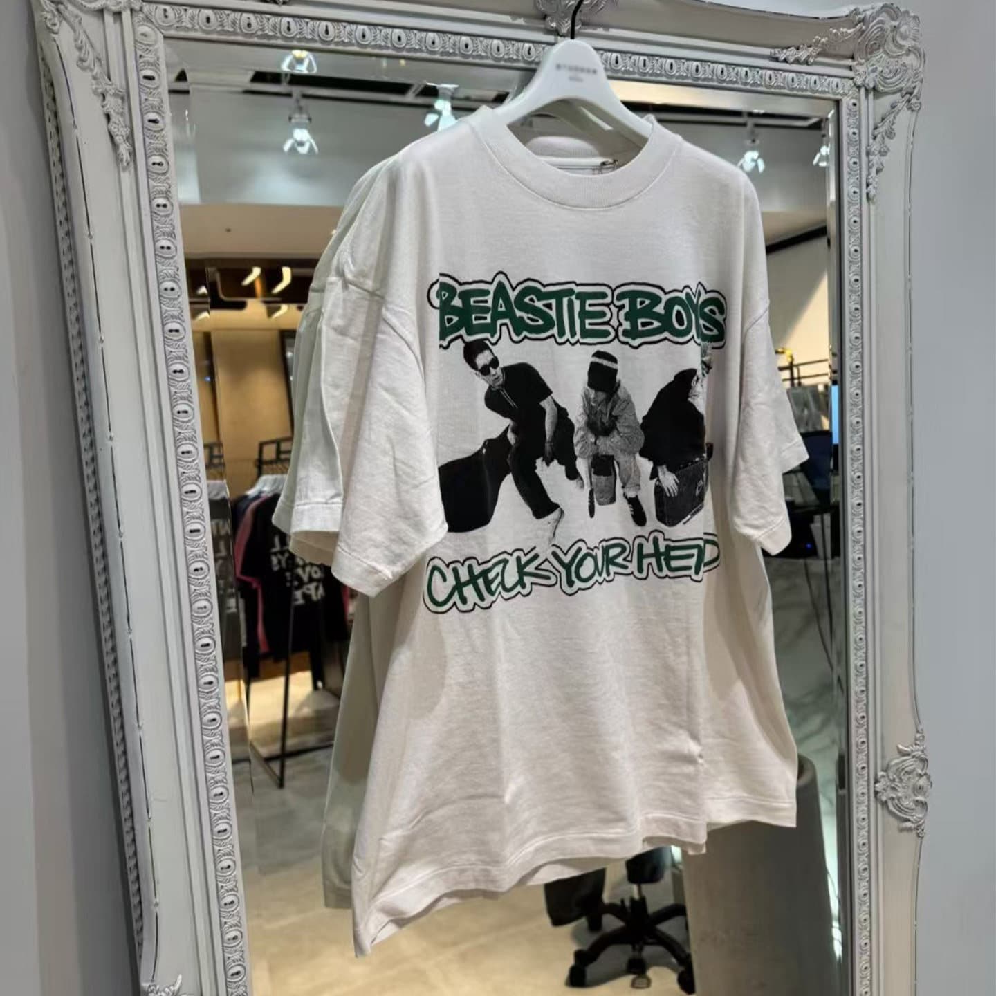 SAINT Michael Beastie Boys band joint 26SS washed distressed short-sleeved T-shirt for men and women