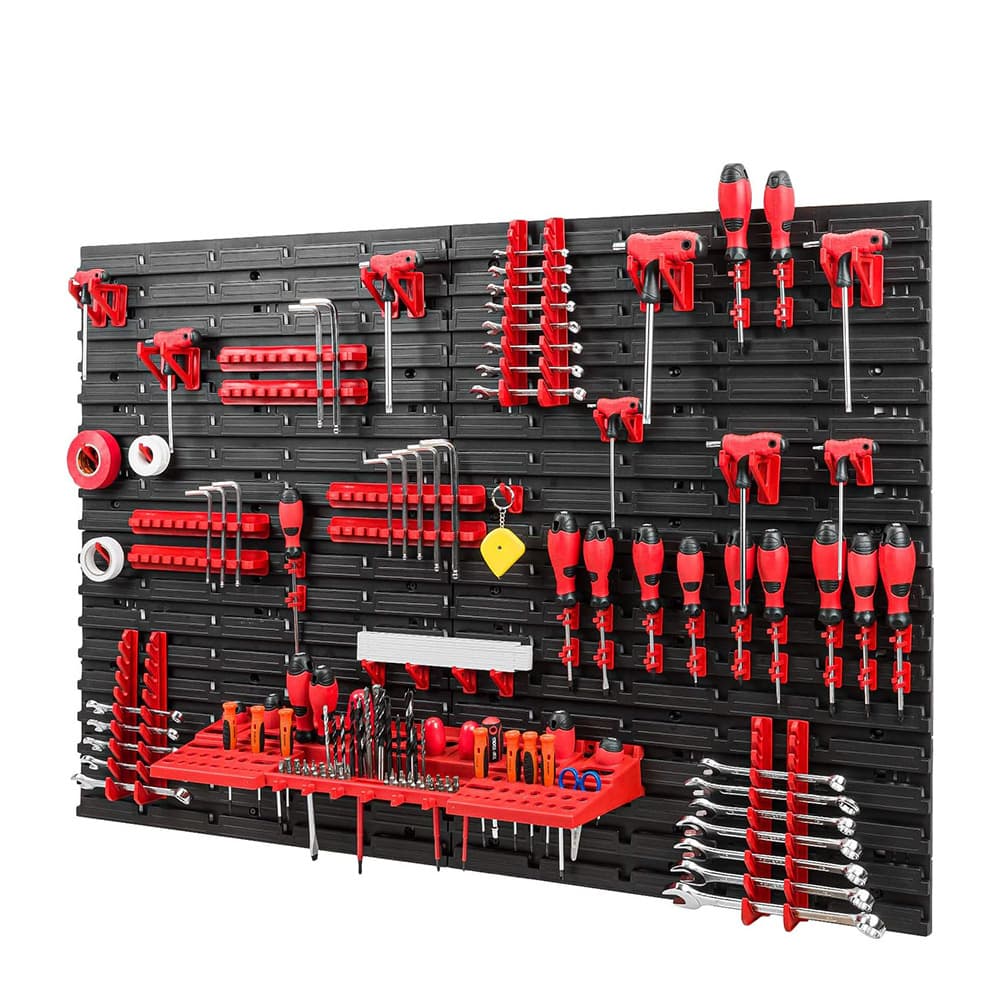 Cross-border Supply 65-Piece Multifunctional Hardware Tool Storage Pegboard Display Rack