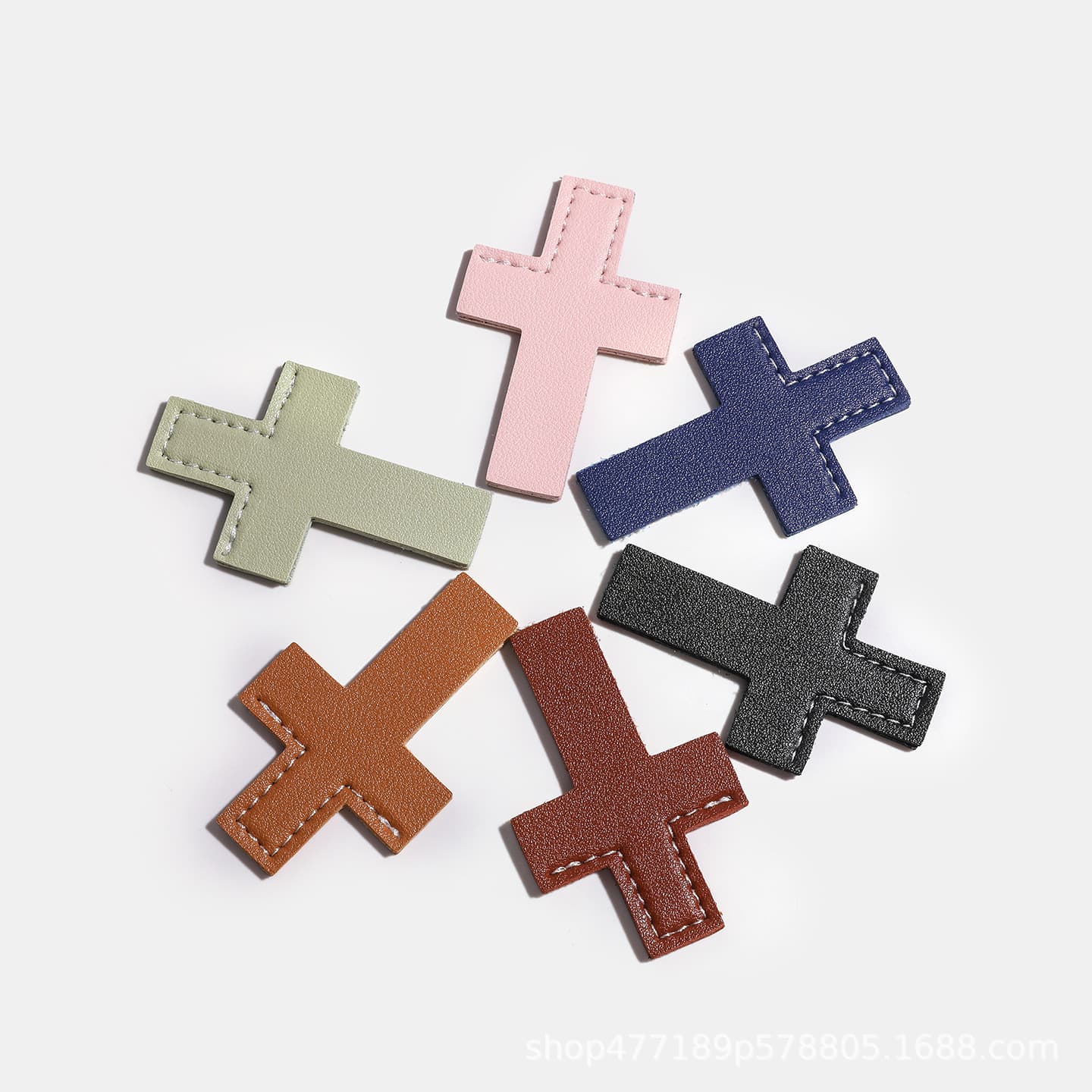 Pu Leather Cross-Border New Cross-Shaped Bookmark Style Mini Portable Gift Bookmark Page Clip Book Corner Protector