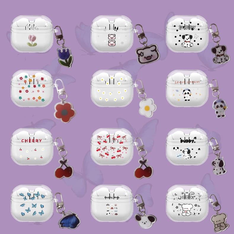 New Compatible Samsung Galaxy Buds3 Pro Bluetooth Headset Case Cartoon Transparent Soft Case Cute Floral T