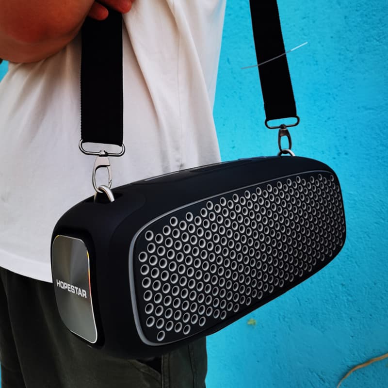 HOPESTAR A30 Outdoor High Power Bluetooth Speaker with Three Speakers, Car Subwoofer, War Drum Strap Portable