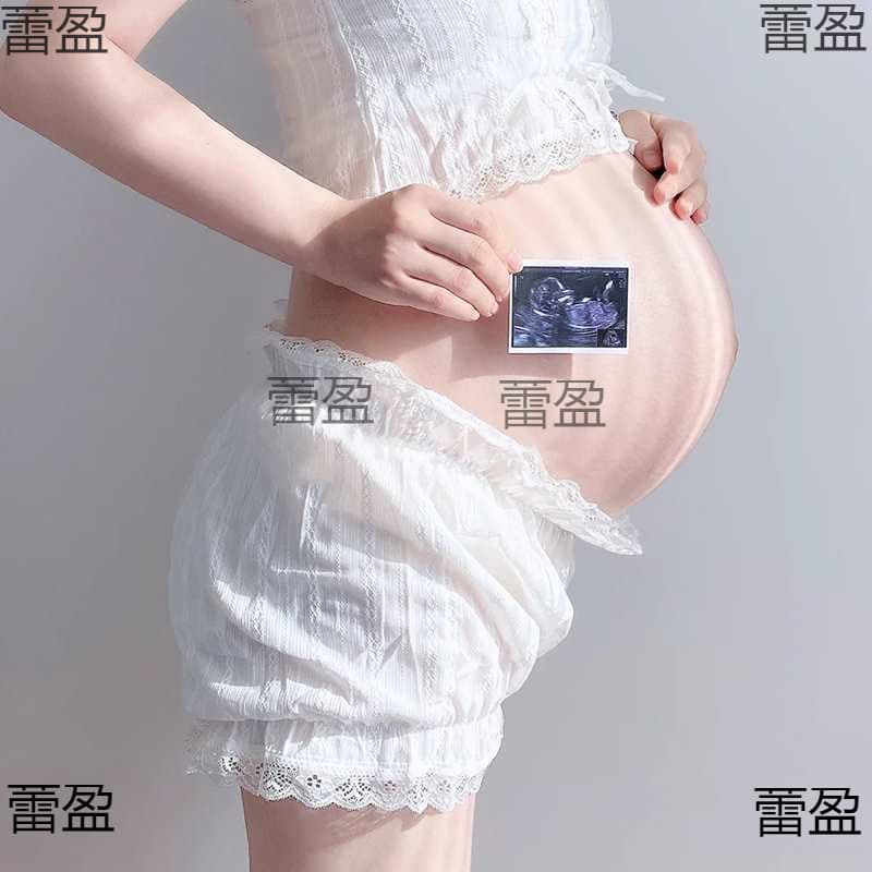 Maternity Photography Dress for White Lace Fairy Style Portrait, Summer Photo Shoot Clothes for Pregnant Women Art Photography