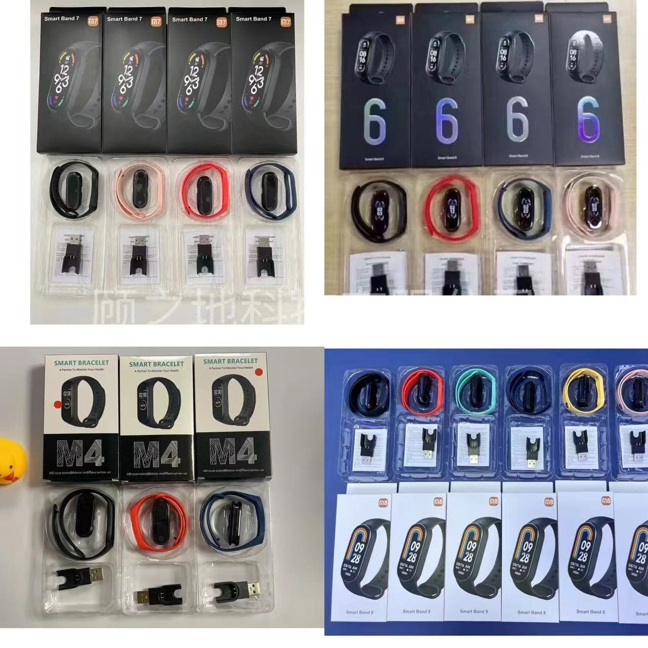 M4/M5/M6/M7 Smart Watch Wristband Bluetooth Message Push Step Counter Health Monitoring