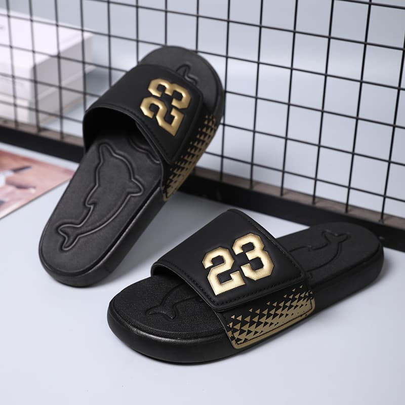 Outdoor slippers for men, one-strap summer sandals, anti-slip, European and American fashion men's slippers