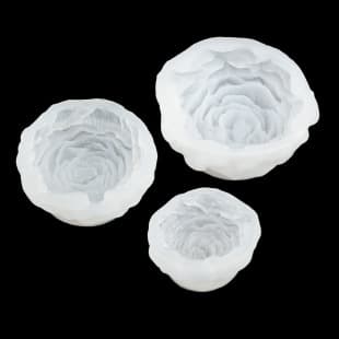Peony Flower Shape Silicone Mold DIY Large Medium Small Aromatherapy Candle Plaster Ornament Fondant Chocolate Baking Mold