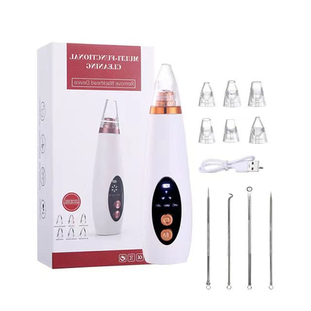 Amazon Cross-border USB Charging Blackhead Suction Tool with Display Screen, Facial Pore and Acne Cleaner Beauty Device