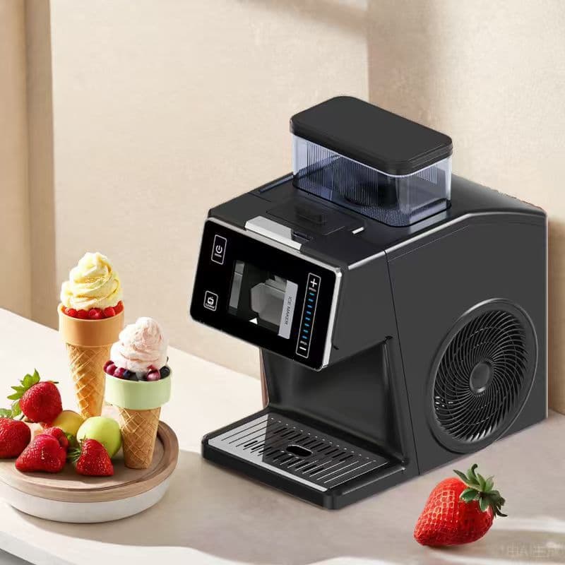 New Model of Fully Automatic Snowflake Ice Machine, Continuous Ice Maker for Commercial and Home Use, Ice Shaving Machine, 2025 New Product Launch