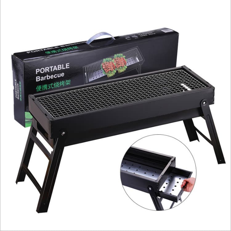Portable Outdoor Folding Smokeless Barbecue Grill Small Charcoal BBQ Oven Easy Carry Meat Roaster Compact Cooking Machine
