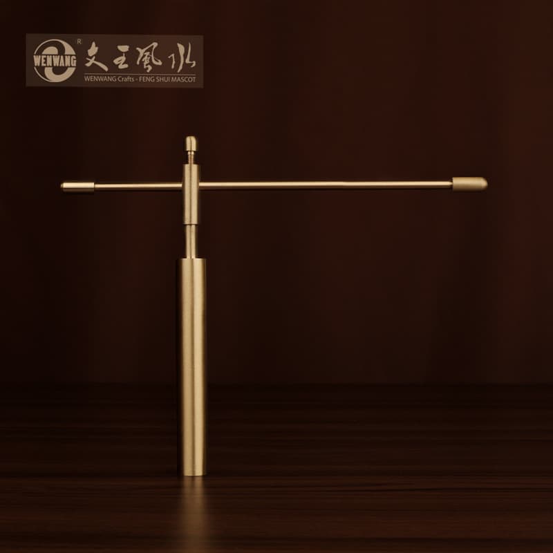 King Wen Feng Shui Copper Ruler Anti-slip Dragon Seeking Ruler Yang Gong Dragon Seeking Ruler Feng Shui Geomancy Tool Detection Rod Type A Dragon Seeking Ruler