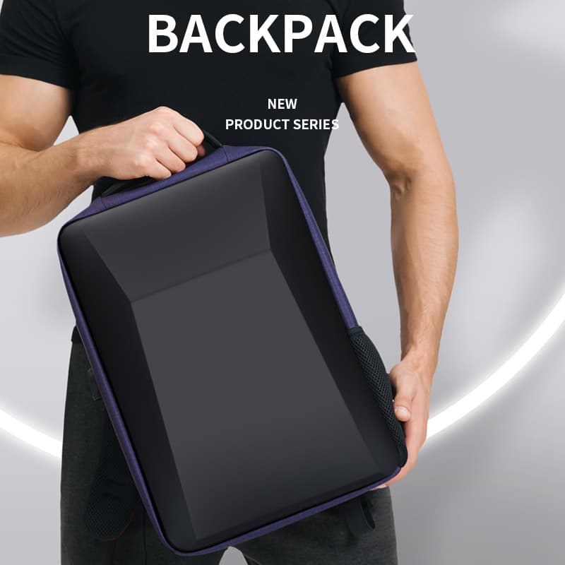 Cross-border Men's Light Business EVA Hard Shell Backpack 15.6-inch 3D Multi-functional Commuter Laptop Bag