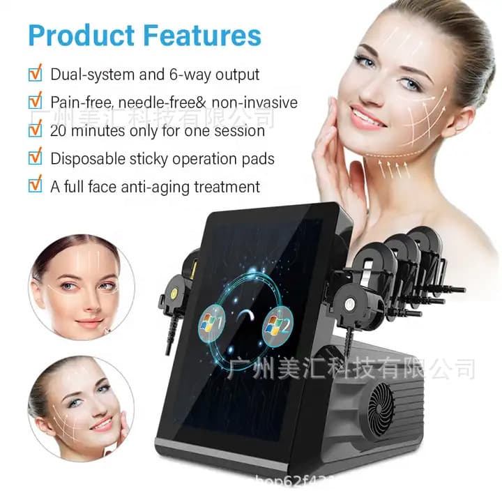 EMRF Magnetic Face Lifting Device for Facial Muscle Tightening, Anti-Aging, and Painless Contouring