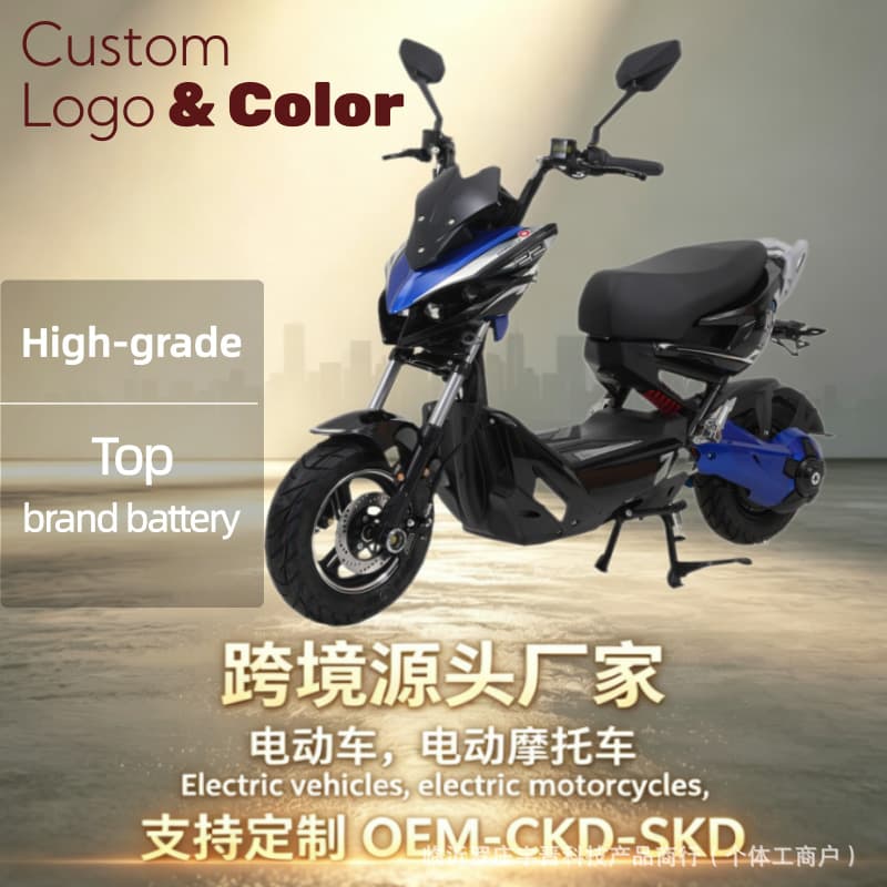 Export Warrior III Electric Scooter Long Range Electric Motorcycle Factory Direct 60V72V
