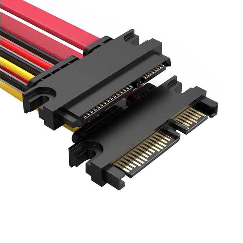 SATA 7+15P Integrated Cable Male to Female SATA Hard Drive Cable SATA Power and Data Extension Cable
