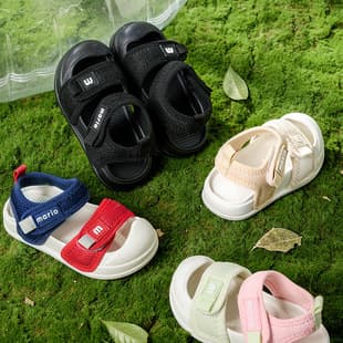 Factory Custom Children's Sandals for Girls 2025 New Summer Baby Toddler Shoes Boys Closed-Toe Beach Sandals Outdoor