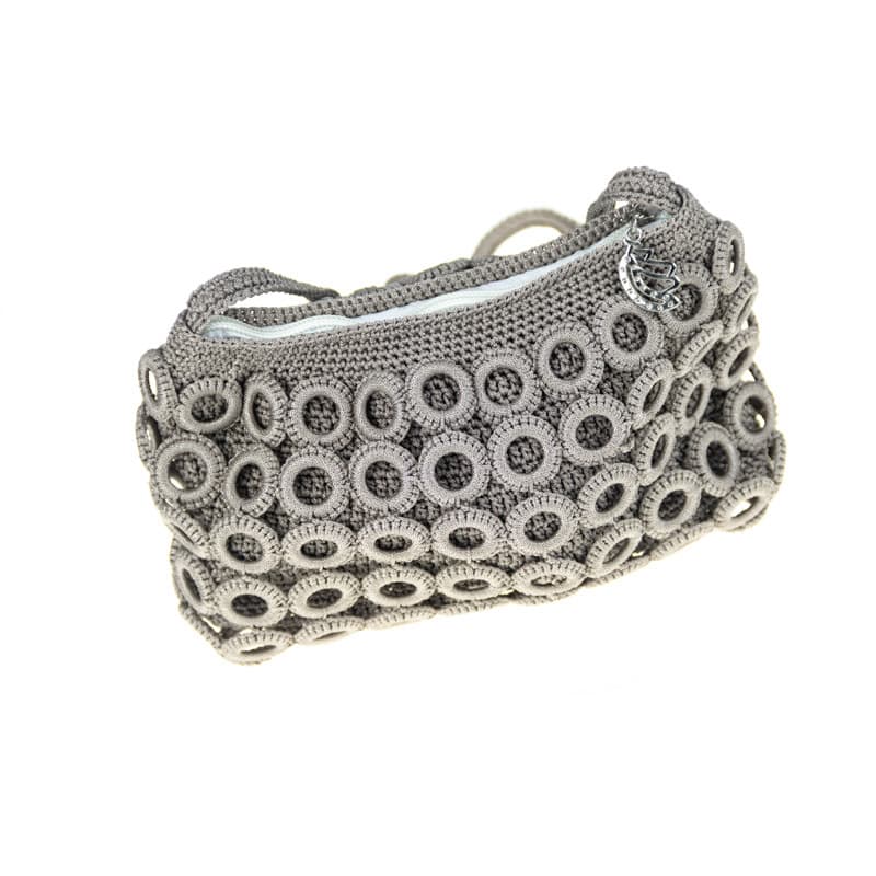 2023 Gray Crossbody Mobile Phone Bag Ice Silk Thread Plastic Loop Crochet Bag Women’s Crossbody Rope Bag Manufacturer
