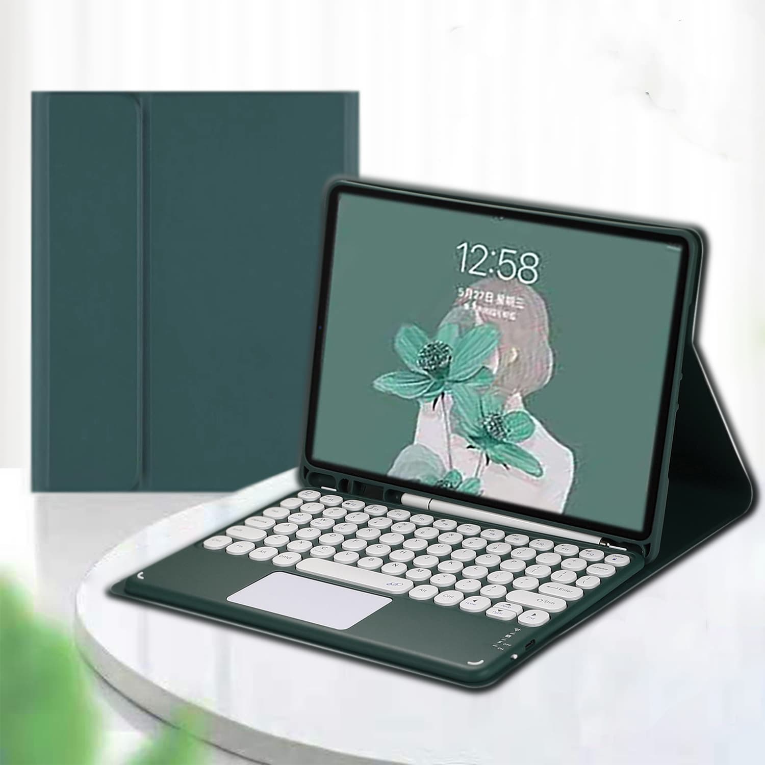 Suitable for Samsung Galaxy TabS10FE Bluetooth touch keyboard A8A9+ pen tray protective cover S6LITE leather case