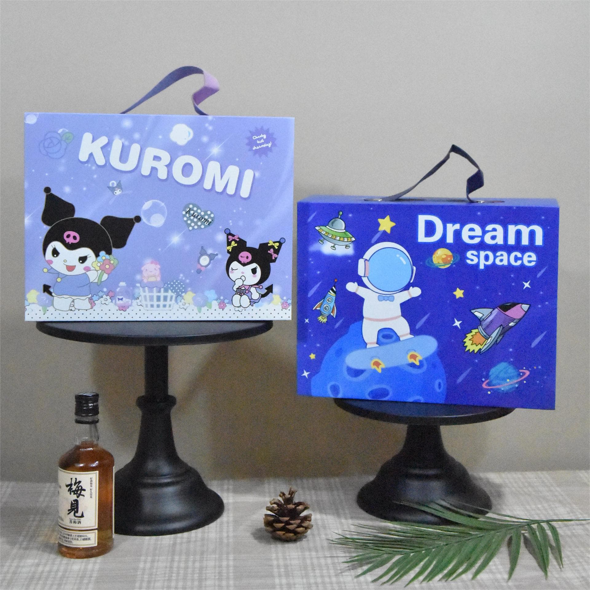 Cinnamoroll Handle High-End Baby Gift Box, Children's Birthday Gift Packaging Box, Cartoon First Birthday Gift Box Empty