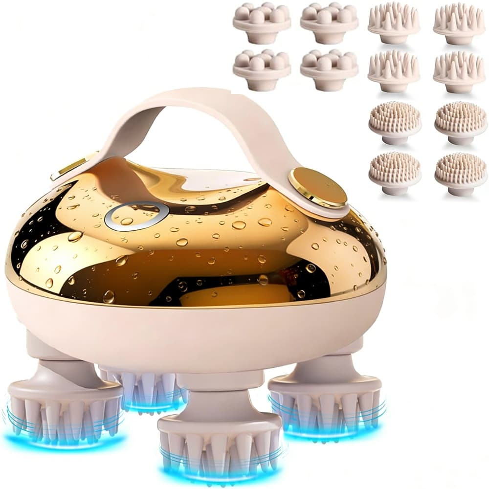 Electric Head Massager Relaxation Facial Massage Squeezing Face Cleaning Makeup Removal Scalp Care Hair Growth Sleep Aid