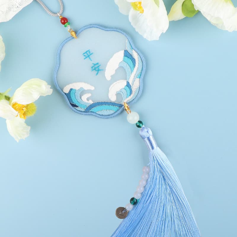 Peaceful Talisman Embroidery Handmade DIY Material Pack for Boyfriend Poke Embroidery Cloth Self-Embroidery Pendant Double-sided Embroidery