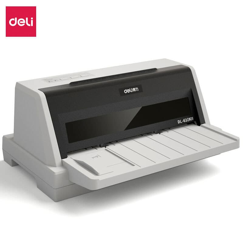 Deli DL-610K new tax-controlled VAT receipt printer, continuous printing for express invoices and needle printer