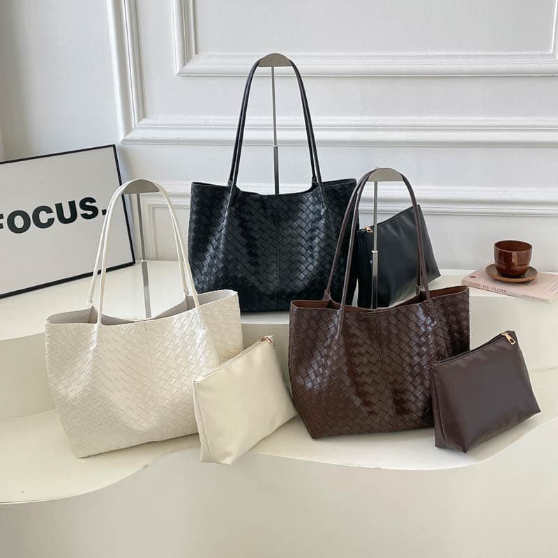 Vegetable Basket Handmade Bucket Weaving Tote Underarm Bag Women's New New Style Bag Large Capacity Women's Bag Shoulder