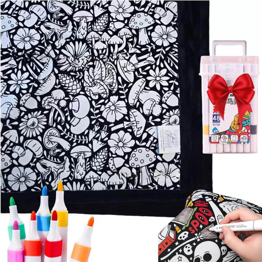 New DIY Coloring Blanket with Markers