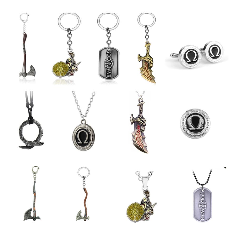 God of War Merchandise - Chaos Blade Metal Keychain Vintage Distressed Alloy Pendant Wholesale