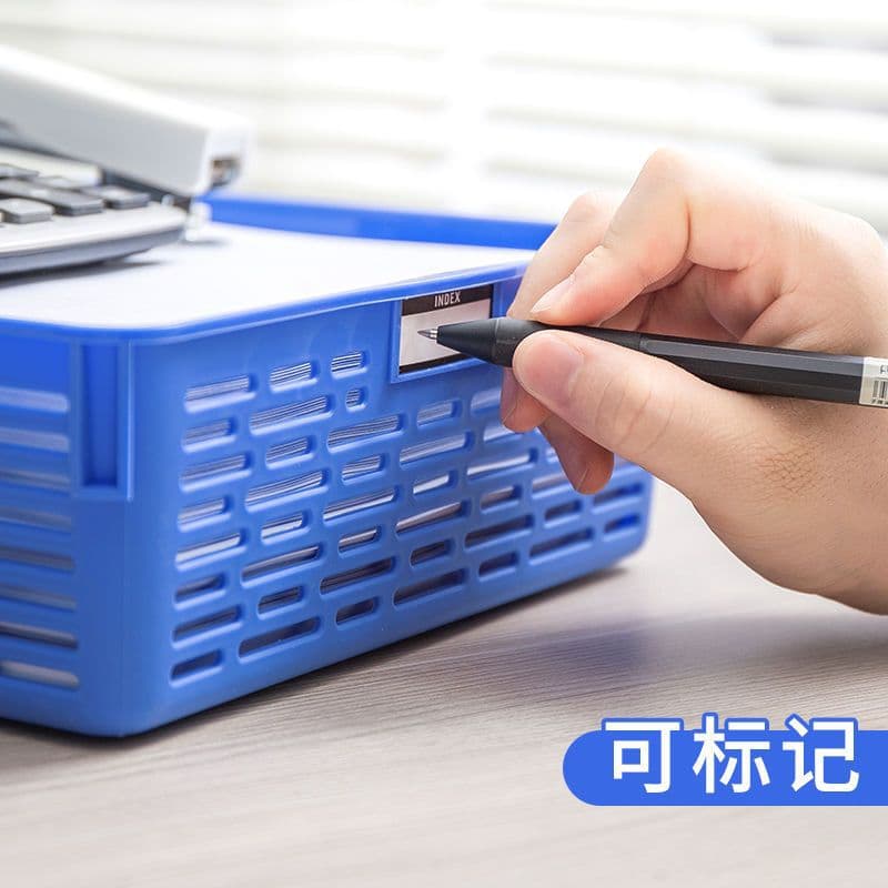 Deli 929 Blue Plastic A4 File Basket Document Organizer Tray Invoice Basket Office Basket