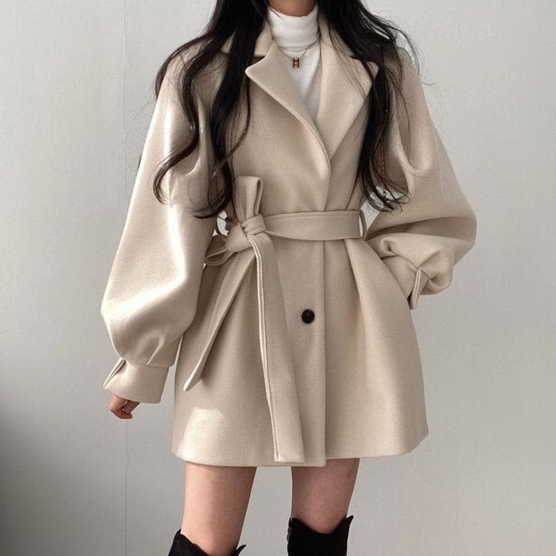 2026 New Style Wool Coat for Women, Elegant Autumn/Winter Woolen Coat, Mid-Length, Petite-Friendly, Audrey Hepburn Style Women's Clothing