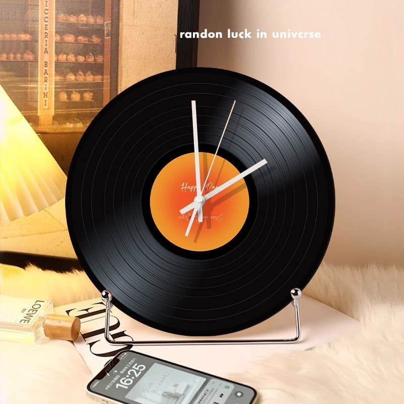 Manufacturer's graffiti vinyl record DIY decorative wall clock, birthday gift, gift box packaging, creative living room clock ornament
