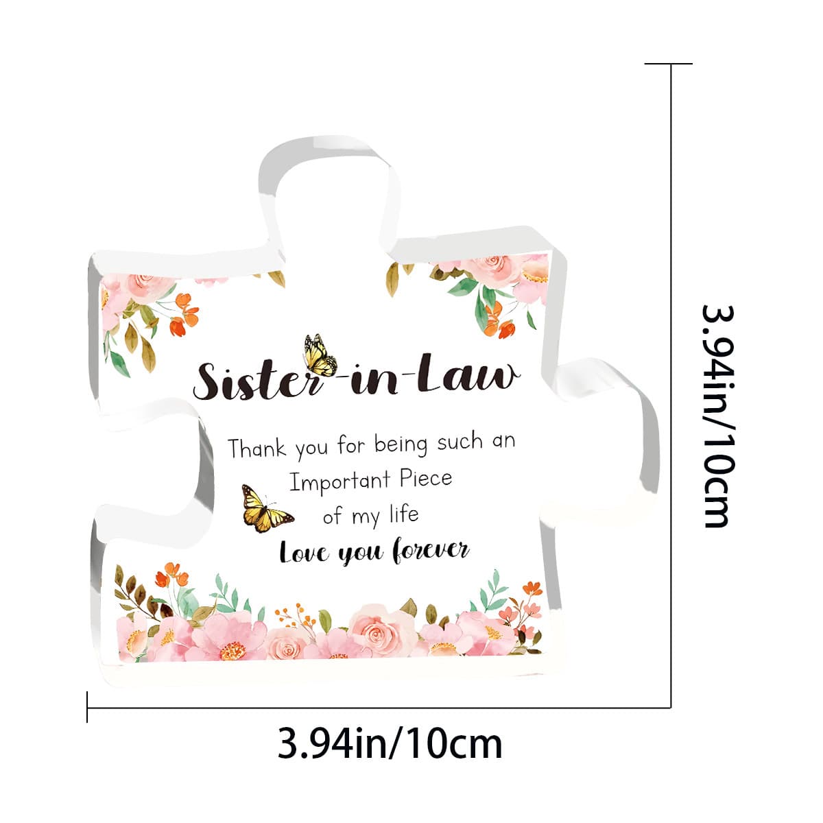 Thanksgiving Sister-In-Law Creative Puzzle Transparent Acrylic Desktop Ornament Son Husband Thanksgiving to My Life