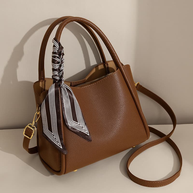 Women's Handbag New Style Atmospheric Basket Bag High-End Mother Bag Stylish Crossbody Bucket Bag
