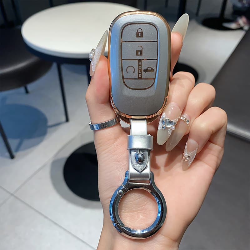 Car Key Case for Honda New Civic, Stream Sand Key Cover, Fit for XRV, Accord, CRV, Integra, Inspire