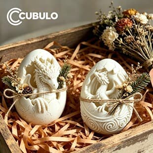 Hatching Dragon Egg Silicone Mold, Resin Plaster Scented Decoration DIY Handicraft Silicone Mold