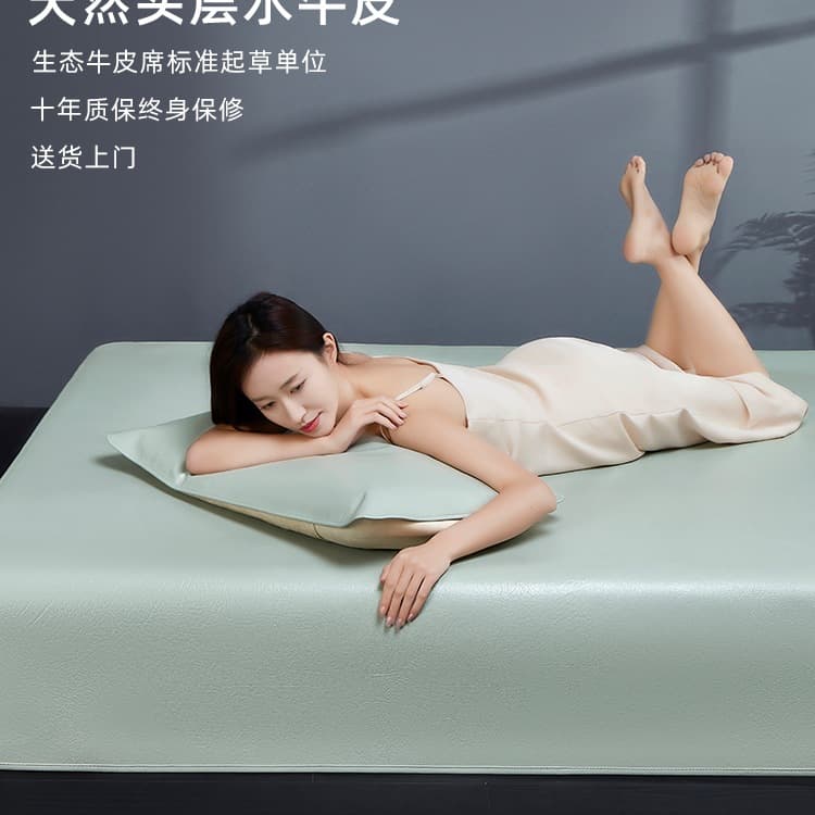Natural first-layer buffalo hide mat 1.8m, water buffalo cooling soft mat 1.5m summer three-piece set 1.2m
