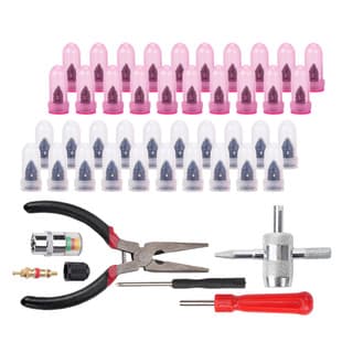 Car Motorcycle Tubeless Tire Repair Nails, Electric Vehicle Tire Quick Repair Tool Rubber Nails with Installation Tool