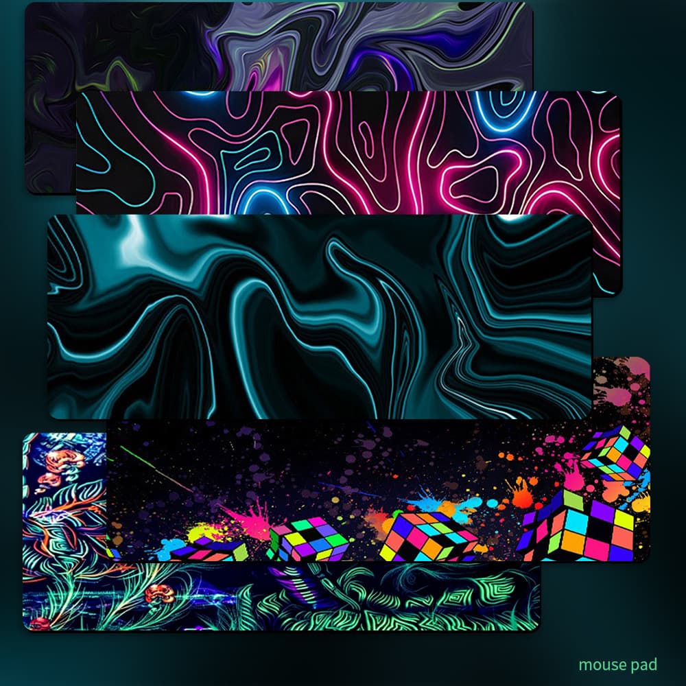 Abstract Art Mouse Pad Large Thickened Stitched Edge Office Gaming Desk Mat Factory Direct Wholesale