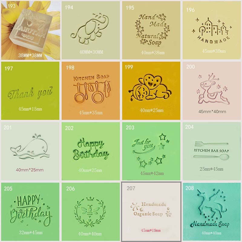 Transparent Soap Stamp DIY Tool Custom Signature Pattern Stamp Resin Material Creative Craft
