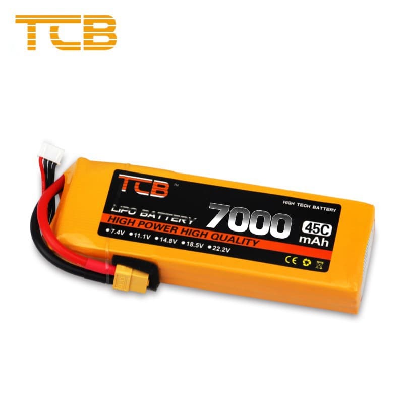 TCB model aircraft lithium battery 7000MAH2S3S remote control car and ship RC model toy 6S drone 22.2VFPV