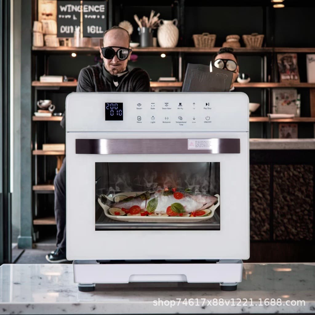 20L Color Customizable Steam Bake Fry Box Electric Steamer Electric Oven, Home Countertop Large Capacity Smart Steam Bake Combo Machine